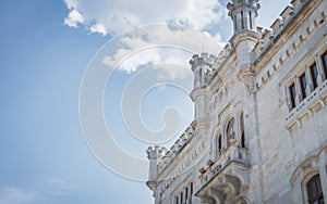 The Miramare castle in the Gulf of Trieste, Italy