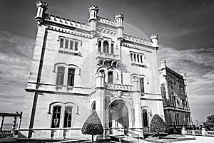 Miramare castle near Trieste, Italy, colorless