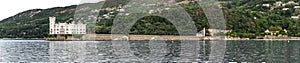 Miramare Castle from the sea, Trieste Italy