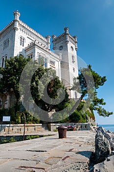 Miramare castle sight from pier