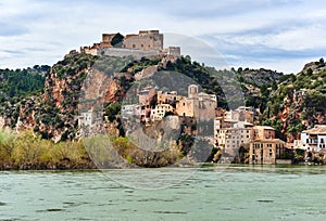 Miravet village and Ebro river. Province of Tarragona. Spain. Mi photo