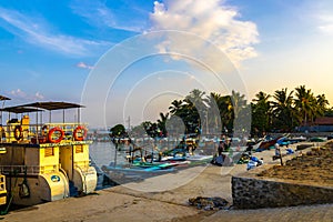 Mirissa Fisheries Harbor with boat boats ships catamaran Sri Lanka