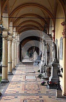 Mirogoj cemetery arcades in Zagreb