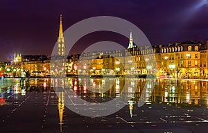 The Miroir d'eau fountain in Bordeaux