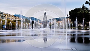 Miroir d\'eau Jardins Albert Ier in  Nice Cote d\'Azur France