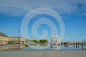 The Miroir d`eau or Water Mirror in Bordeaux