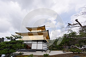 Miromachi Zen at serene, Kinkaku-ji is a The golden pavilion stands majestically on the water`s edge. as Zen Buddhist temple in