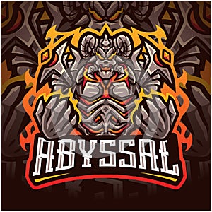 Abyssal esport logo design photo