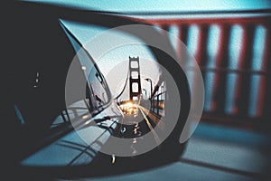 Mirror Art  of Golden Gate Bridge Landscape San Francisco