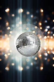 Mirror Ball Disco Lights Club Dance Party Glitter Background