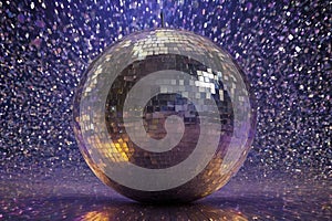 Mirror Ball Disco Lights Club Dance Party Glitter Background