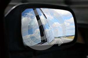 Mirror of a car