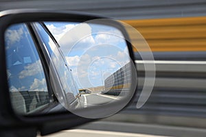 Mirror of a car
