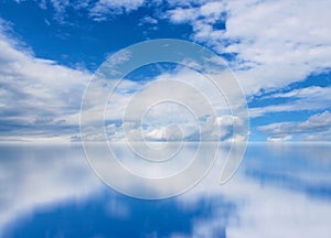 Mirror cloudscape photo