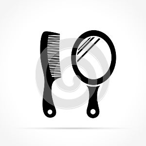 Mirror and comb icons