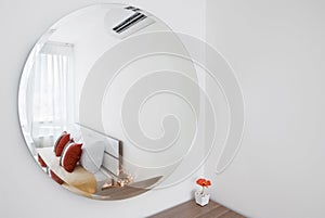 Mirror decorated in bedroom