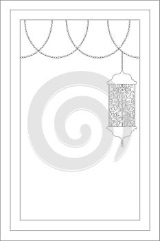 mirror design border cnc or vinyle cutting vector