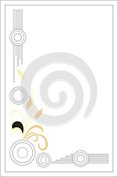 mirror design border cnc or vinyle cutting vector