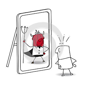 The mirror and the devil