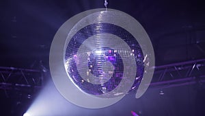 Mirror disco ball at the party