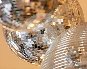 Mirror disco balls as a background