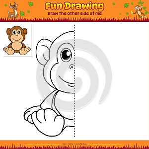 Mirror Drawing cartoon Monke