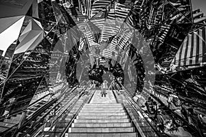 Mirror entrance to Tokyu Plaza Fashion shopping centre in Tokyo