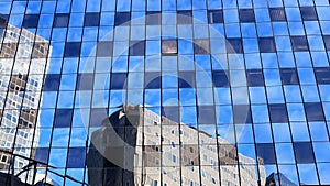 Mirror facade of a skyscraper