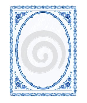 Mirror frame faience vector without gradients photo