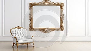 mirror frame on white wall