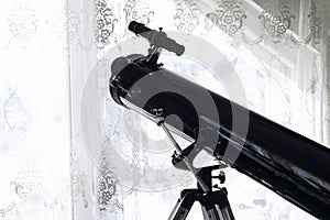 Mirror home telescope on azimuth mount photo