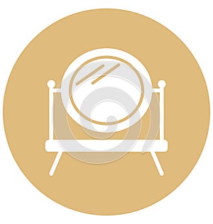Mirror Isolate Vector Icon Editable
