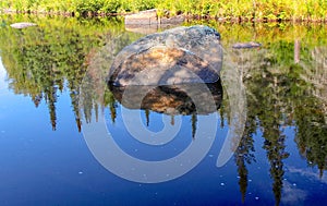 Mirror Lake at Doncaster in Laurentides mountains