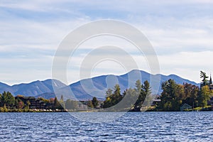 Mirror lake in Lake Placid, New York.