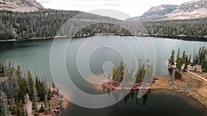 Mirror lake landscape in Uinta Wasatch cache national forest, Utah