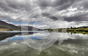 Mirror lake in New Zealand