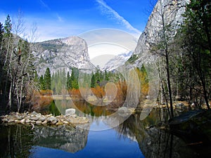 Mirror Lake at Yosemite National Park photo