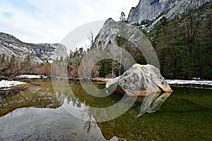 Mirror Lake in Yosemite National Park, California.