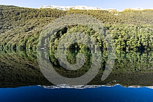 Mirror Lakes in the South Island of New Zealand