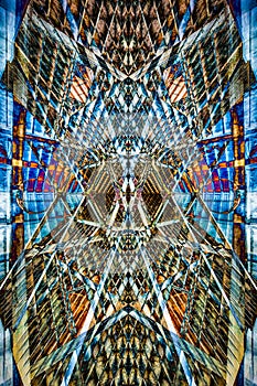 Mirror montage symmetrical pattern