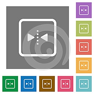 Mirror object around vertical axis square flat icons