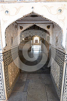 Mirror Palace. Amer Palace (or Amer Fort). Jaipur. Rajasthan. India
