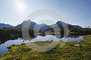 Mirror pond Key Summit mountains