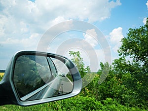 Mirror from speeding car