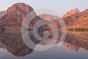 Mirror surface of Lake Iskanderkul