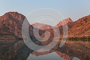 Mirror surface of Lake Iskanderkul