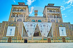 The mirror terrace of Edifice of Sun, Golestan, Tehran