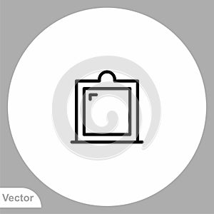 Mirror vector icon sign symbol