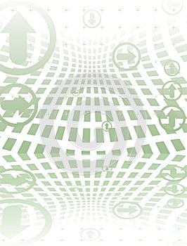 Mirrored arrow green