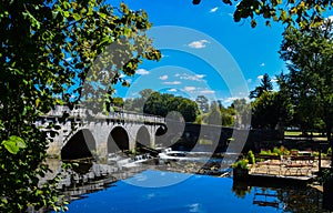 Mirrored dreams of water on the Dronne River, BrantÃ´me in Perigord